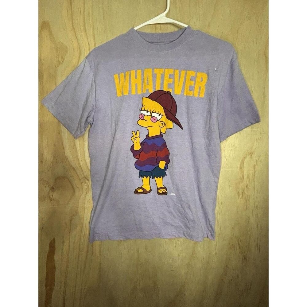 Lisa Simpson "whatever" graphic t-shirt Purple size medium